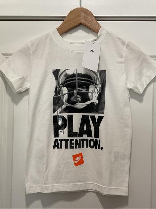 Nike Other - Nike White Graphic 'PLAY ATTENTION' Tee